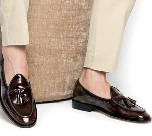 Fashion Glossy Tussle Moccasins Shoes For Office Wear And Casual Wear-Unique and Classy
