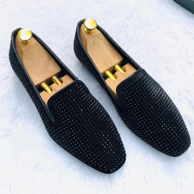 New Arrival Studded Moccasins Casual And Party Wear Suede Shoes For Men-Unique And Classy