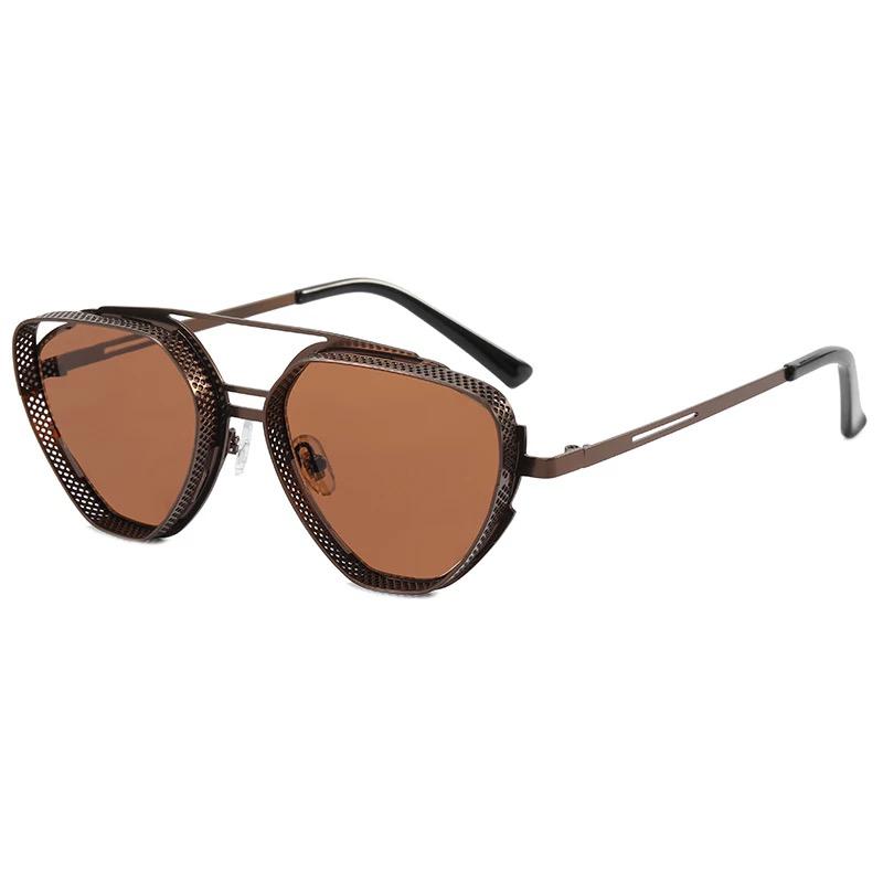 Handcrafted Outside Shields Futuristic Aviator Design Lightweight Stainless Steel Material Sunglasses For Men And Women-Unique and Classy