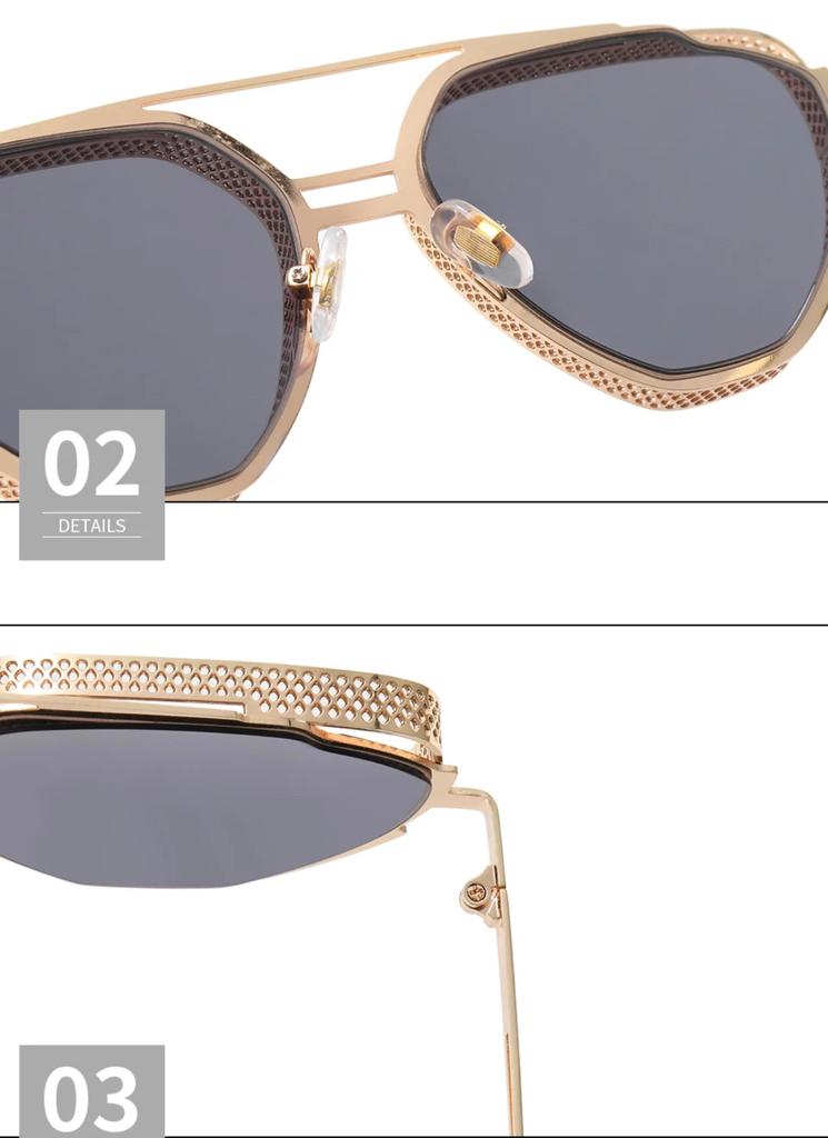 Trendy Gematric Shape Metal Frame Light Weight Sunglasses For Men And Women-Unique and Classy