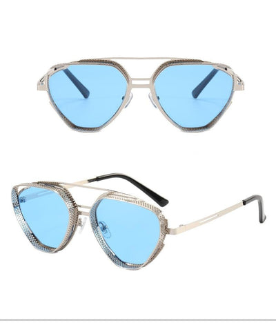 Amitabh Bachchan Trendy Metal Frame Handcrafted Outside Shields Futuristic Aviator Design Sunglasses For Men And Women-Unique and Classy