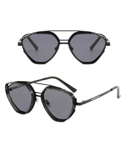 Amitabh Bachchan Trendy Metal Frame Handcrafted Outside Shields Futuristic Aviator Design Sunglasses For Men And Women-Unique and Classy