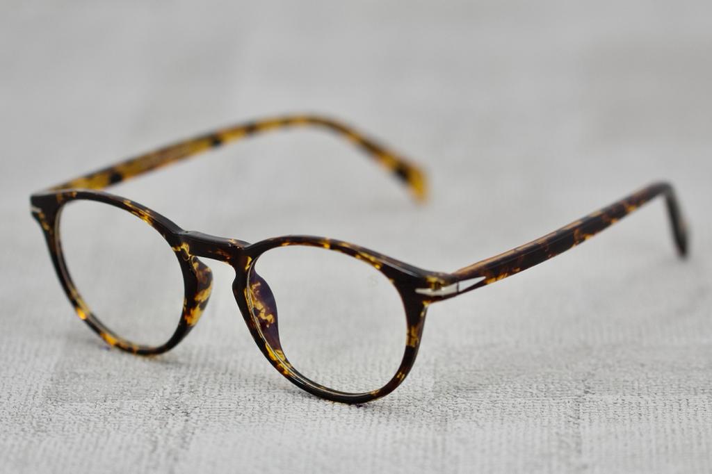 Fancy Light Weight Round Frame With Blue Cut Lens For Unisex-Unique and Classy