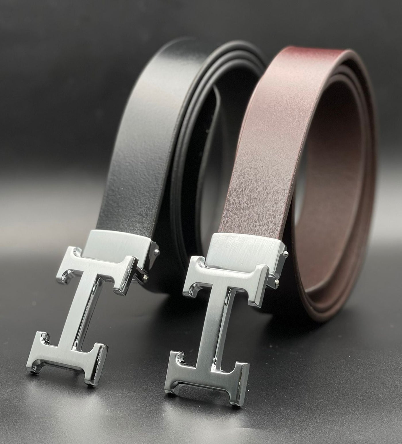 Trendy H Buckle Leather Strap Belt For Men's-Unique and Classy