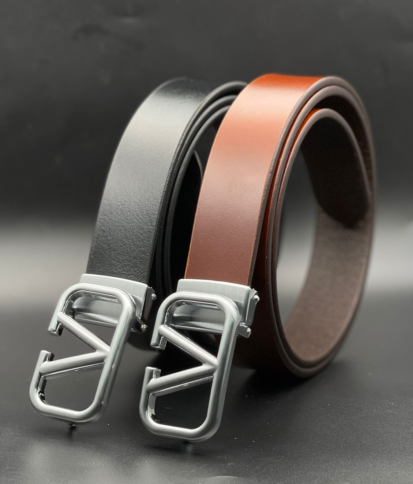Trendy V Buckle Leather Strap Belt For Men's-Unique and Classy