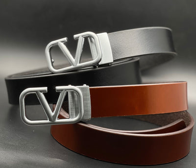 Trendy V Buckle Leather Strap Belt For Men's-Unique and Classy