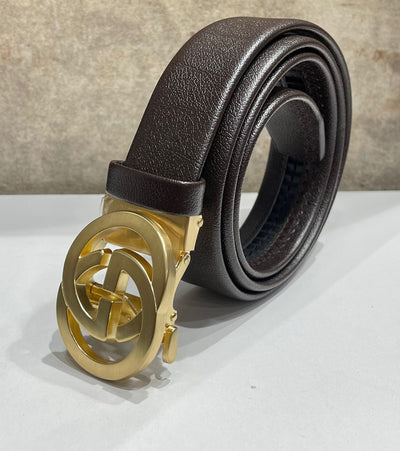 Classy GG Letter Round Buckle With High Quality Leather Belt For Men-Unique and Classy