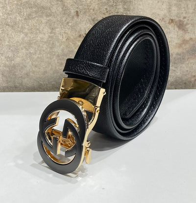 Classy GG Letter Round Buckle With High Quality Leather Belt For Men-Unique and Classy