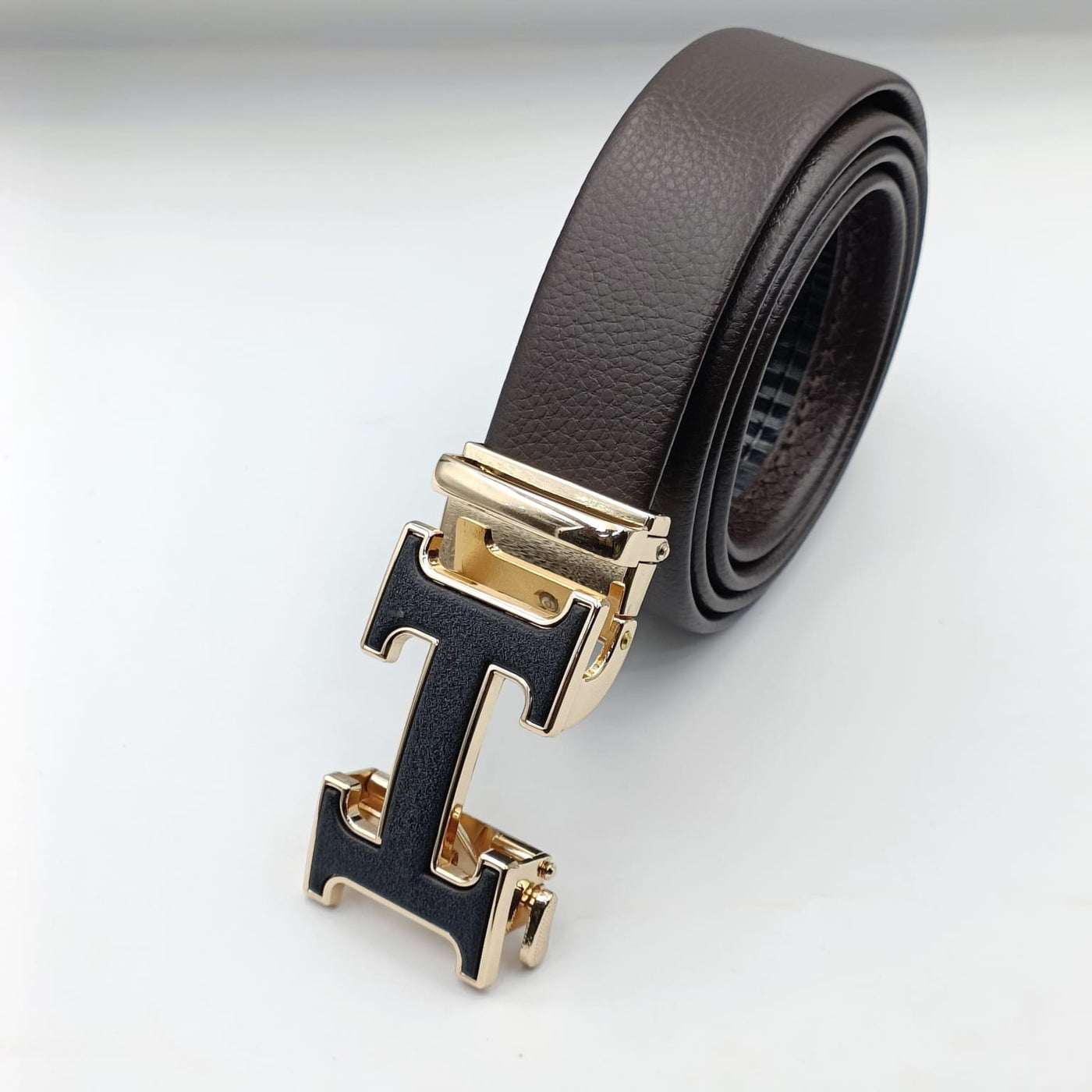 H Pattern Designer Leather Strap Belt For Men's-Unique and Classy