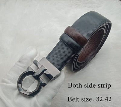 Casual Designer Metal Buckle Reversible Strap Belt For Man -Unique and Classy