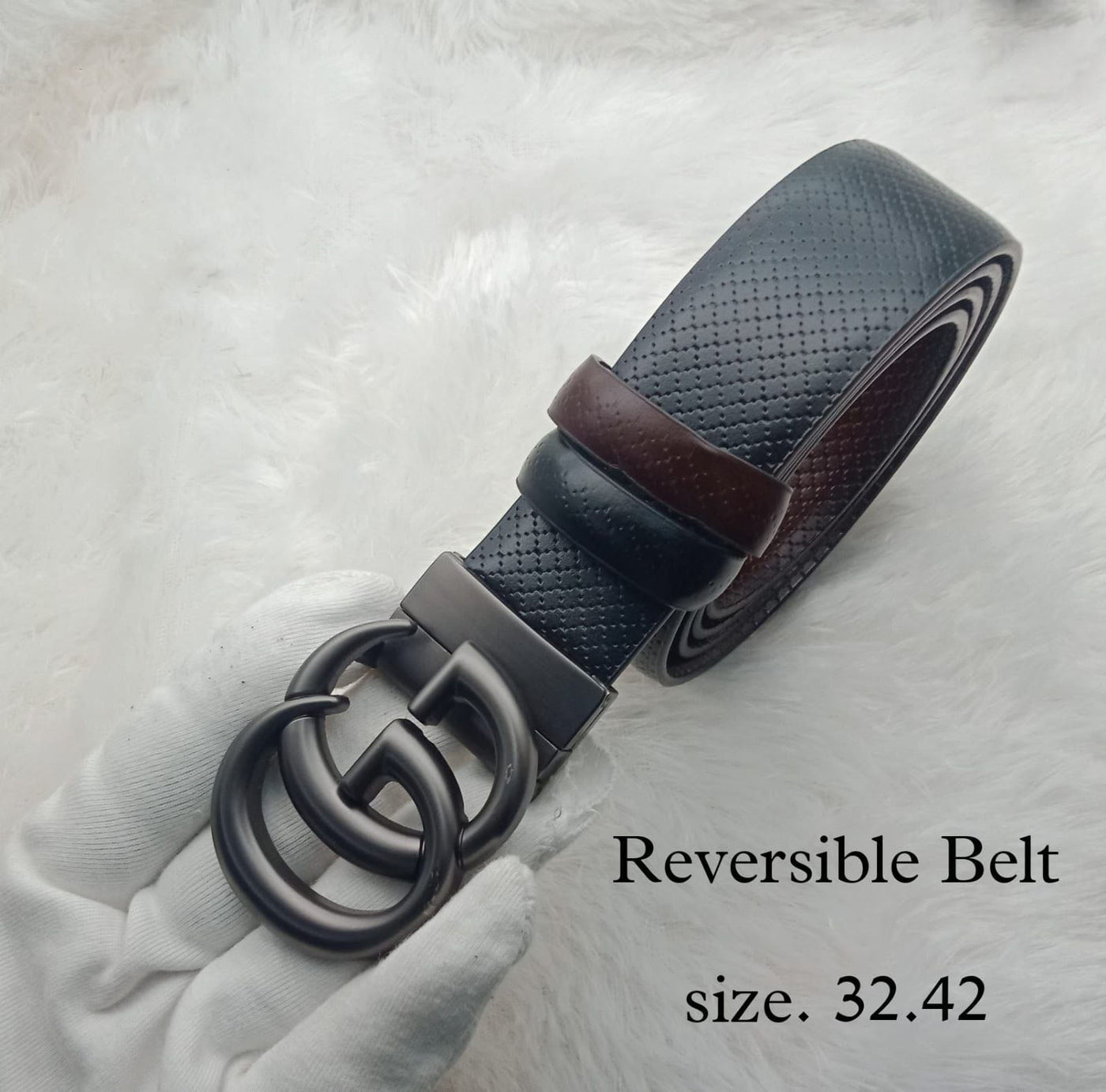 G Letter Designer Buckle Belt With Reversible Strap For Men's-Unique and Classy