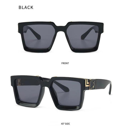 Stylish Square Black Vintage Sunglasses For Men And Women-Unique and Classy