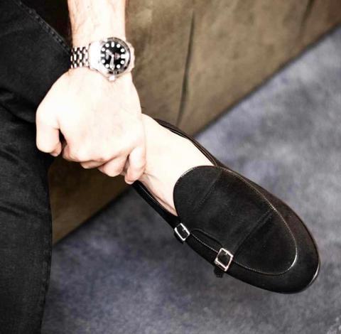 Classic Wear Full Black Men Suede Shoes Fashion Business And Partywear Loafer-Unique and Classy