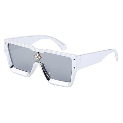 Trendy Oversized Square Mirror Lens Sunglasses For Men And Women-Unique and Classy