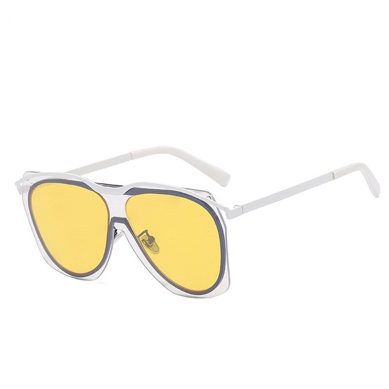 Luxury Rimless Transparent Lens Fashion Sunglasses For Unisex-Unique and Classy