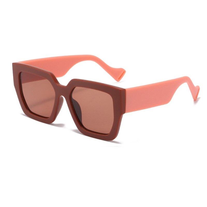 Oversized Square Retro Designer Contrast Colour Fashion Brand Sunglasses For Unisex-Unique and Classy