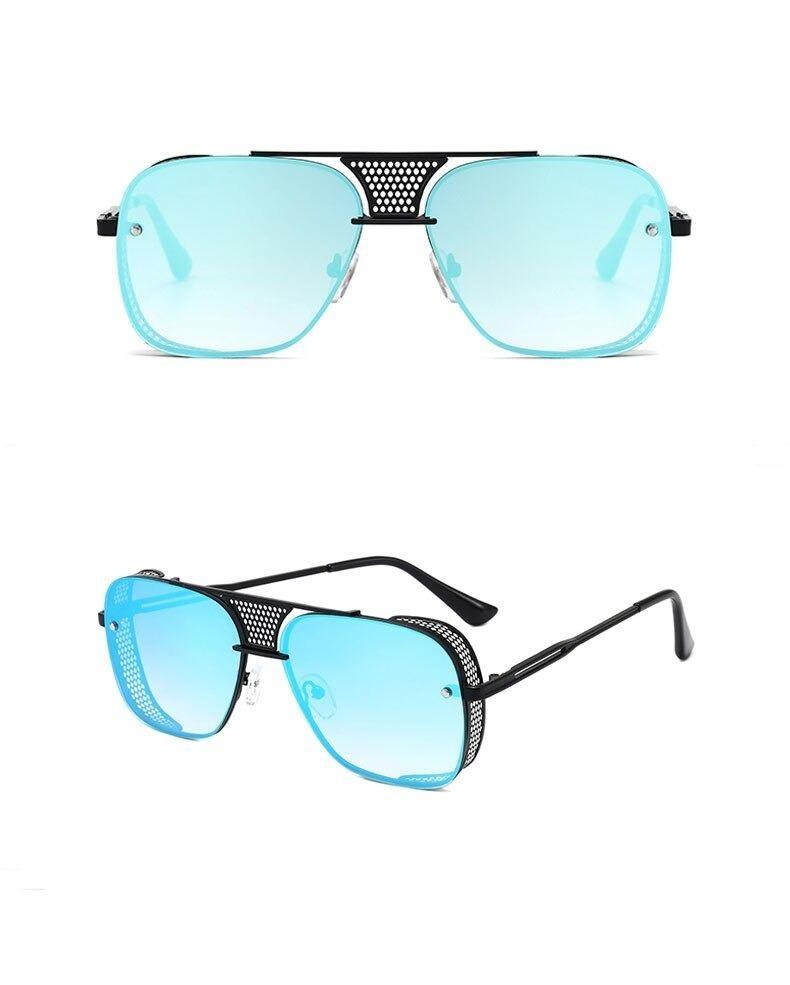 Square Mirror Steampunk Sunglasses For Unisex-Unique and Classy