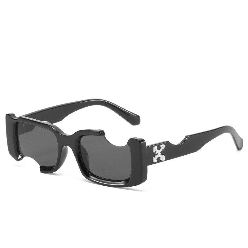 2021 New Fashion Rectangle Brand Designer Distinctive Incomplete Style Gradients Lens Sunglasses For Unisex-Unique and Classy