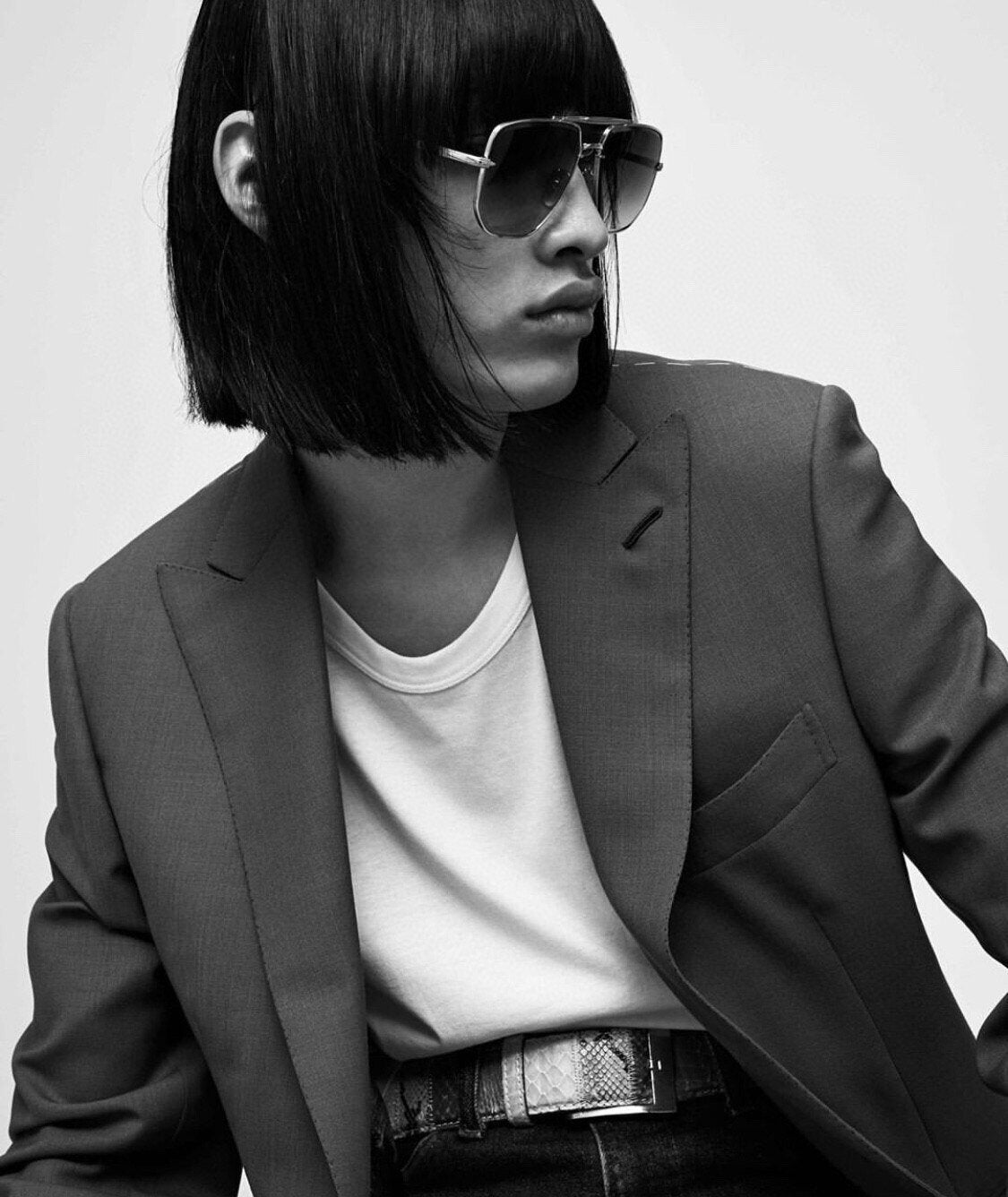 Beckham Style Pilot Oversize Big Square Polygonal Alloy Trendy Men And Women Gradient Sunglasses-Unique and Classy