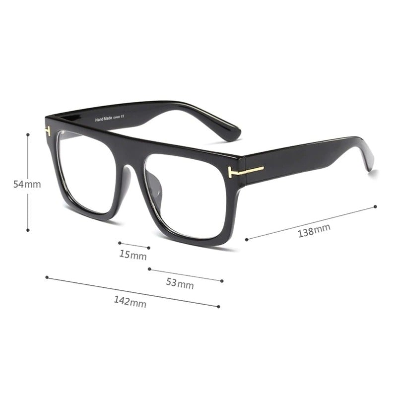 Fashion Square Transparent Computer Glasses For Unisex-Unique and Classy