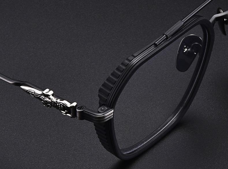 Oversized Titanium Glasses Acetate Anti-Blue Pilot Glasses Frame For Unisex