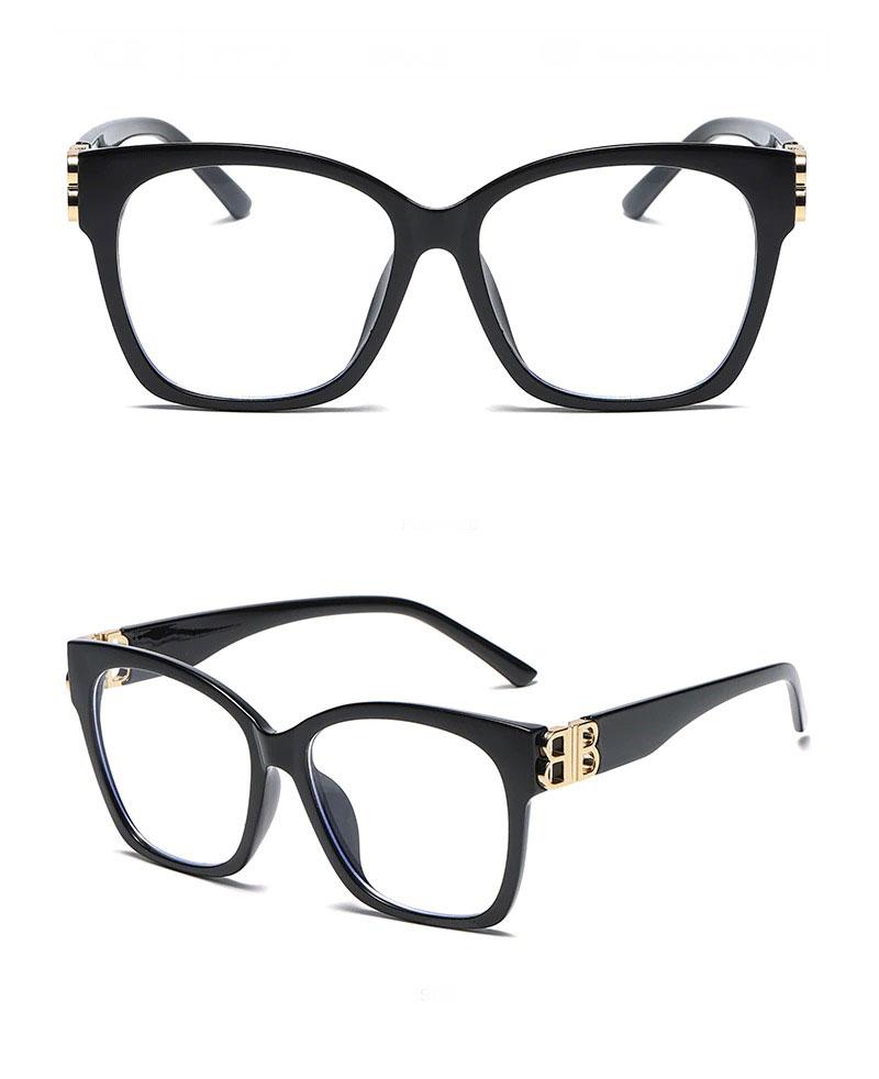 2021 New Retro Anti Blue Gradient Fashion Brand Design Driving Square Eyeglasses Spectacle Frame For Men And Women