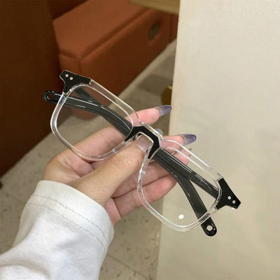 Anti Blue Light Blocking Square Frames Reading Glasses Clear Lens Computer Eyeglasses For Men And Women