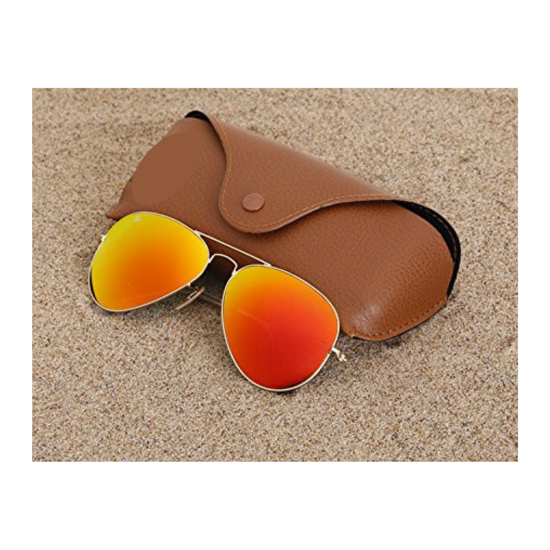 Stylish Gold and Orange Aviator Sunglasses For Men And Women-Unique and Classy