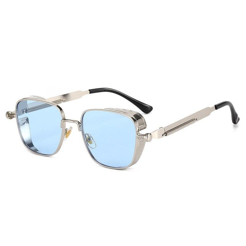 Retro Steampunk Square Metal Spring Decoration Sunglasses For Men And Women-Unique and Classy