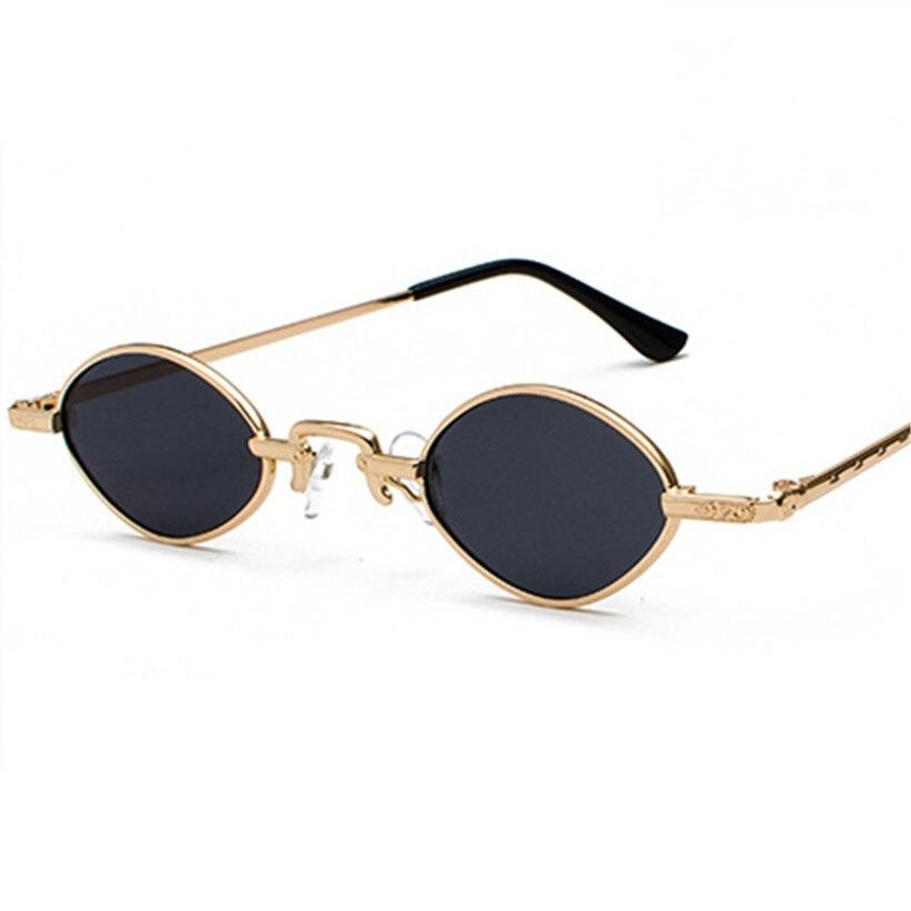 Small Oval Metal Frame Trendy Sunglasses For Men And Women-Unique and Classy