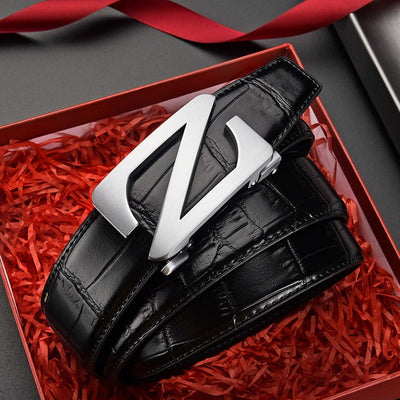 2022 New High Grade Men's Letter Embossing Automatic Buckle Belt -Unique and Classy