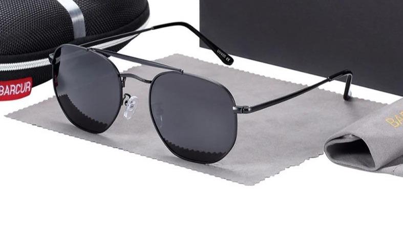 Stainless Steel Square Polarized Hexagon Sunglasses For Men And Women-Unique and Classy