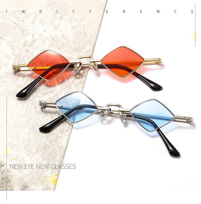 Brand Design Metal Frame Diamond Shaped Small Retro Sunglasses For Men And Women-Unique and Classy