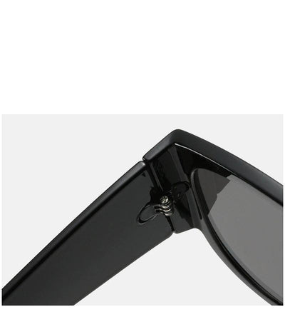 Trend Brand Flat Top Luxury Oversized Black Big Frame Pilot Sunglasses For Men And Women-Unique and Classy