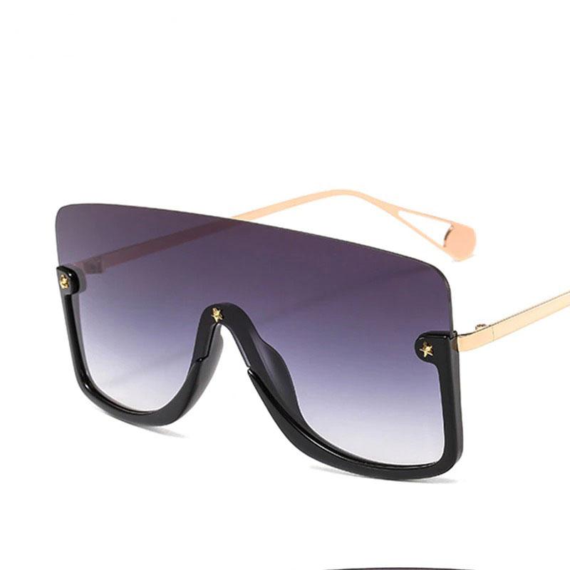 2020 New Trending Vintage Brand Oversized Square Shield Frame Cool Retro Designer Fashion Sunglasses For Men And Women-Unique and Classy