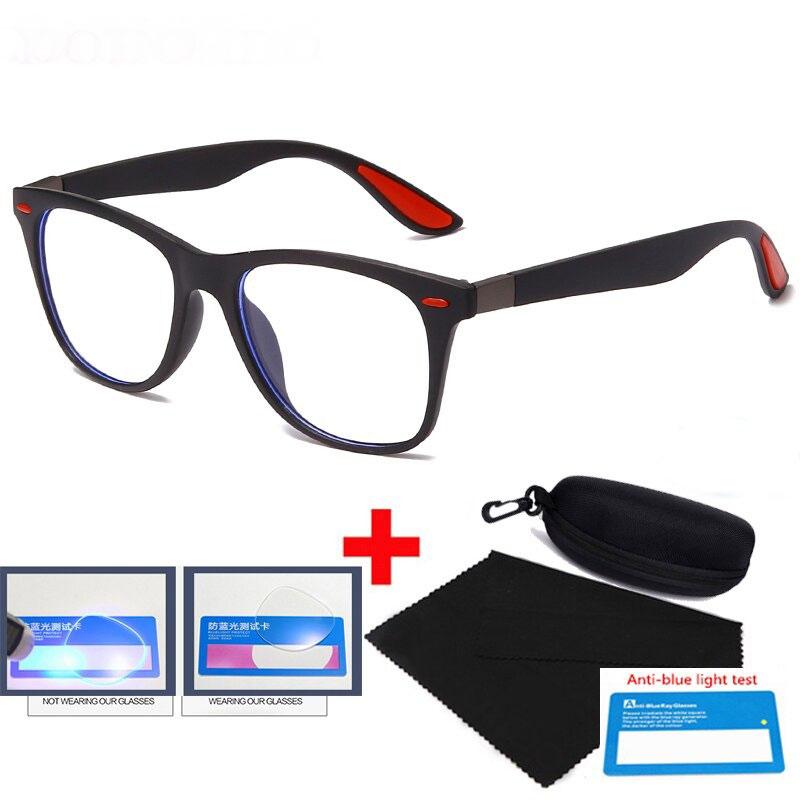 New Fashion Anti Blue Light Clear Lens Computer Classic Square Eyeglasses Spectacle Frame For Men And Women