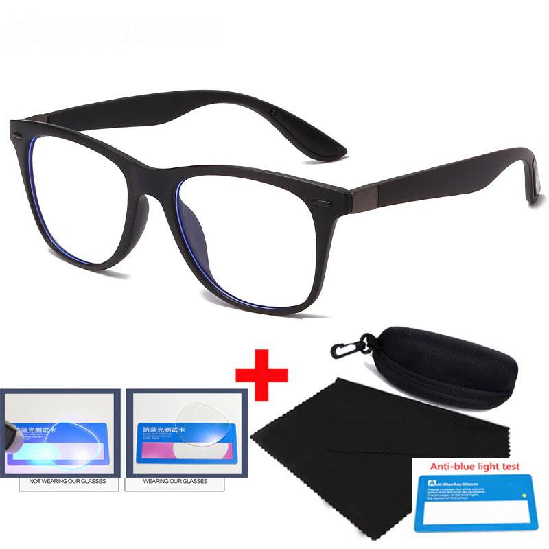 New Fashion Anti Blue Light Clear Lens Computer Classic Square Eyeglasses Spectacle Frame For Men And Women