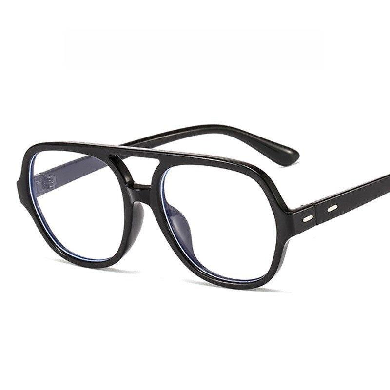 Retro Classic Double Bridge Fashion Anti-blue Light Vintage Clear Lens Computer Eyeglasses Spectacle Frame For Men And Women