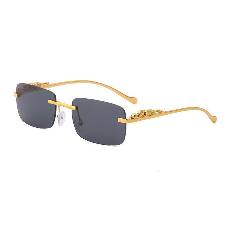 2021 Luxury Rimless Retro Fashion Brand Small Square Frame Classic Vintage Shade Designer Brand Sunglasses For Men And Women-Unique and Classy