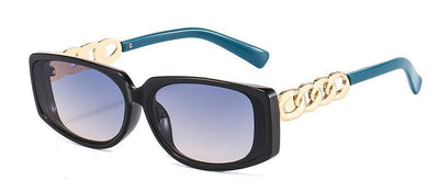 2021 Trendy Chain Element Decorative Designer Classic Vintage Brand Small Square Frame Sunglasses For Men And Women-Unique and Classy
