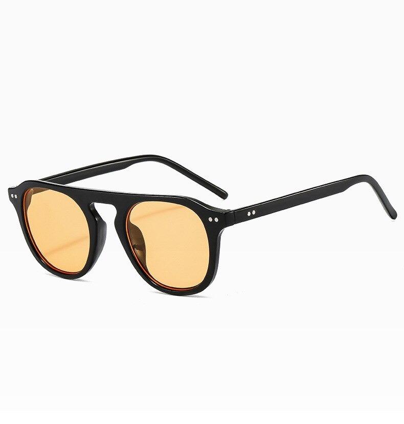 Trendy Punk Style Vintage Classic Round Frame Sunglasses For Unisex-Unique and Classy