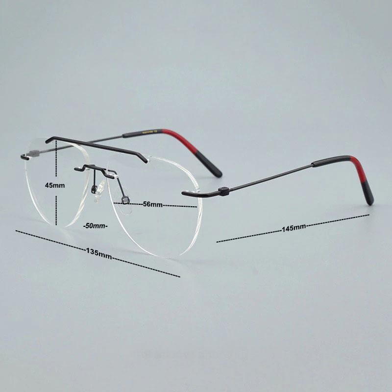 Branded store rimless frames