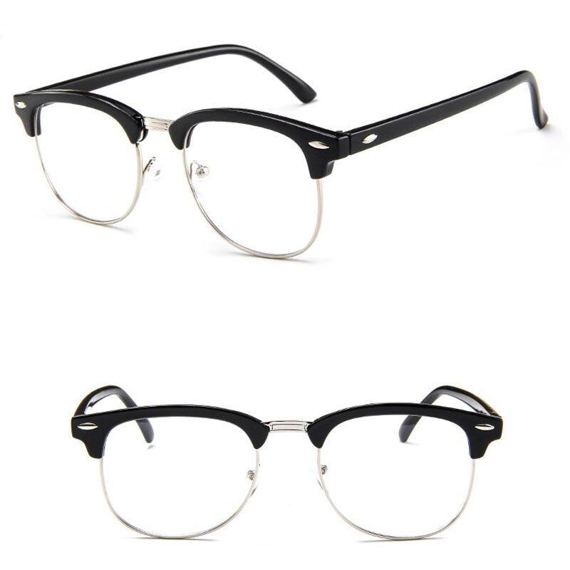 Classic Metal Frame Glasses Women Retro Anti Blue Light Glasses