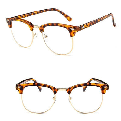 Classic Metal Frame Glasses Women Retro Anti Blue Light Glasses Frame