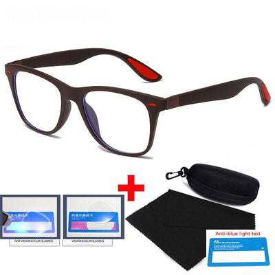 New Fashion Anti Blue Light Clear Lens Computer Classic Square Eyeglasses Spectacle Frame For Men And Women