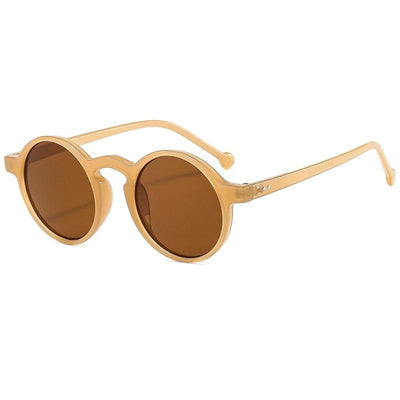 Classic Vintage Round Frame Top Designer Brand Sunglasses For Unisex-Unique and Classy