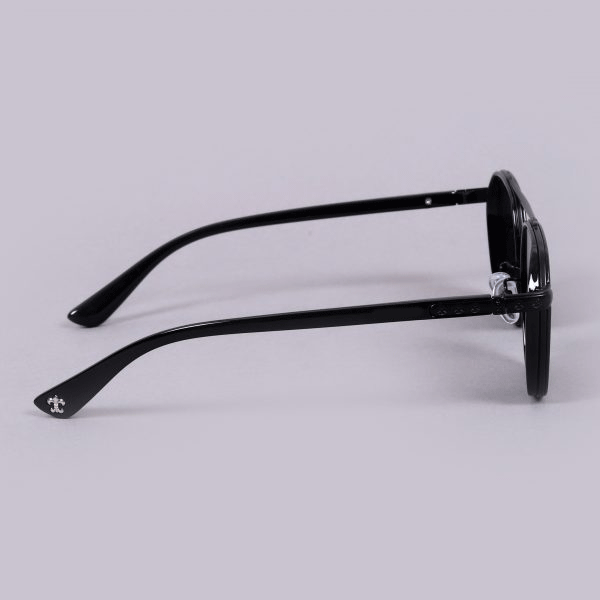 Classic Hexagon Design Full Black Sunglasses For Unisex-Unique and Classy