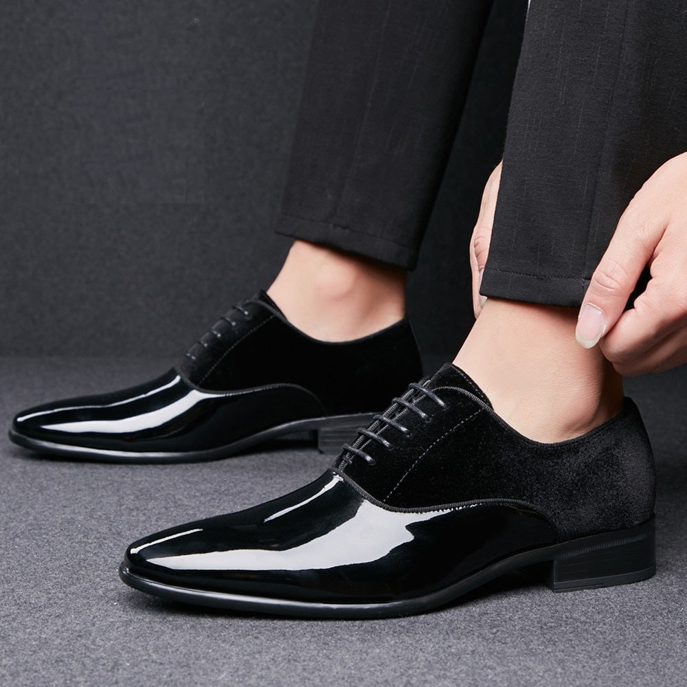 Classy Office,Wedding,Party Wear Black Shoes With Lace-Up For All Season-Unique and Classy