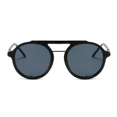 Fashion Round Steampunk Vintage Brand Retro Punk Design Classic Gradient Sunglasses For Men And Women-Unique and Classy