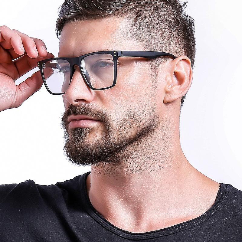 Square Blue Light Blocking Reading Prescription Transparent Glasses For Unisex